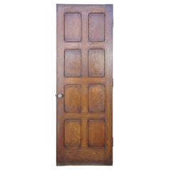 Antique Early 20th Century Reclaimed Spanish Revival Solid Oak Panel Door