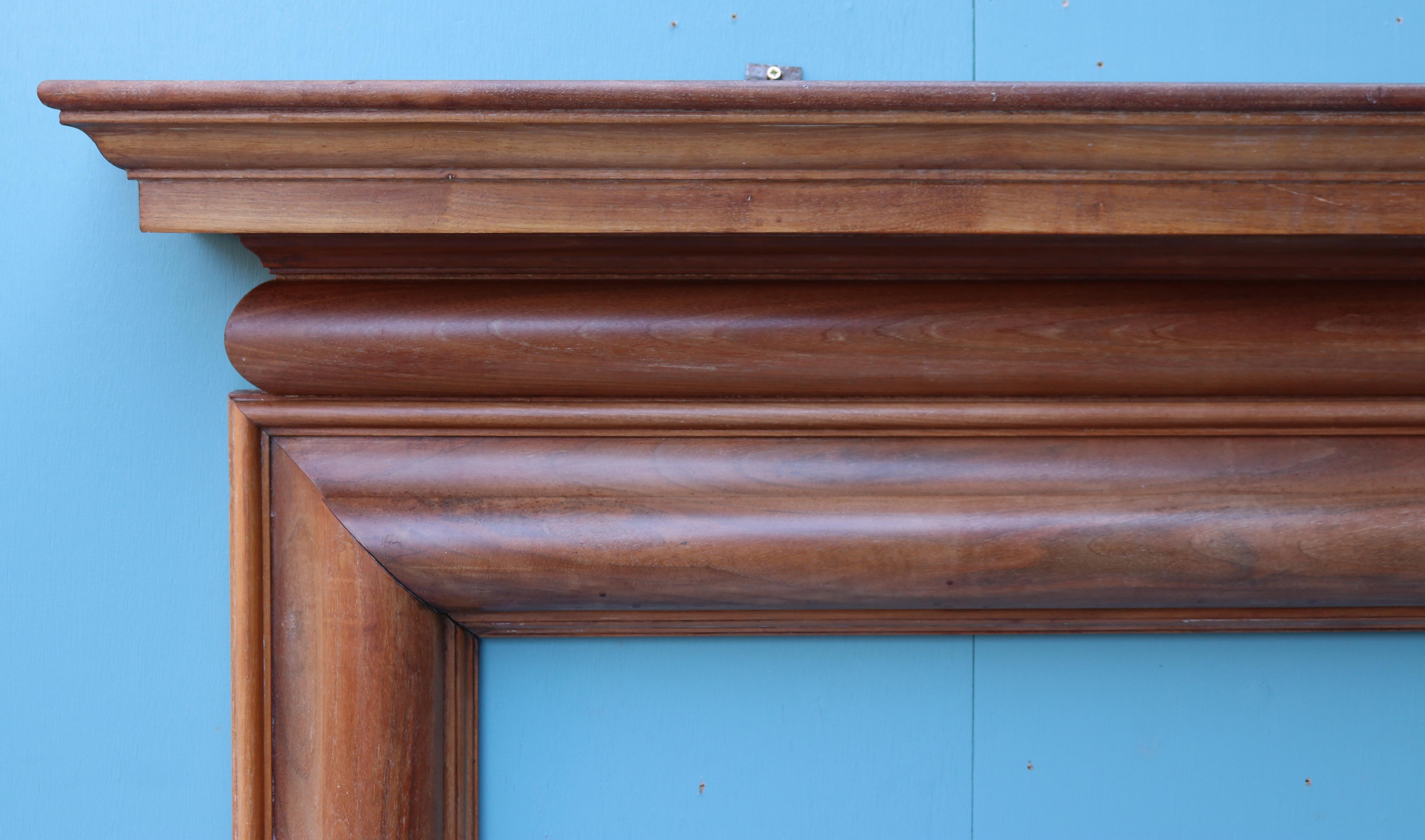 Early 20th Century Reclaimed Walnut Mantel For Sale 7