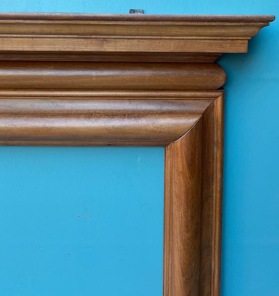 Early 20th Century Reclaimed Walnut Mantel In Fair Condition For Sale In Wormelow, Herefordshire
