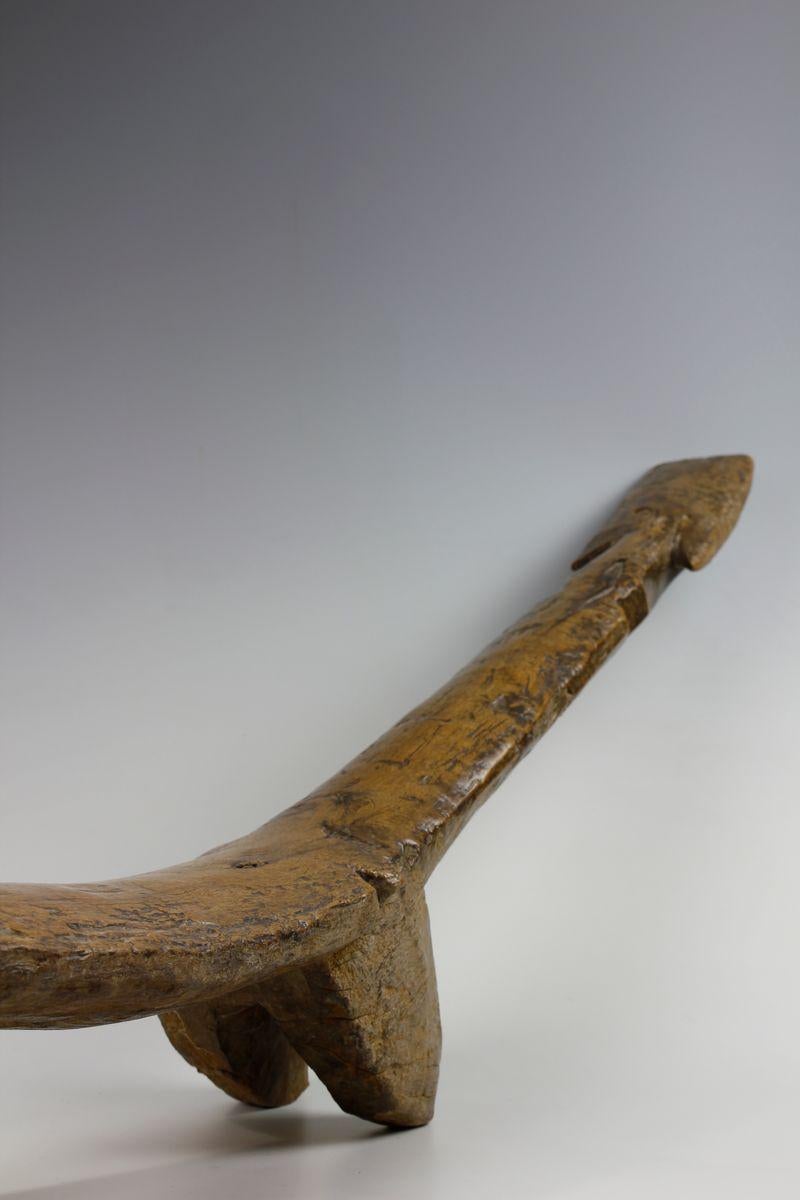Wood Early 20th Century Reclining Lobi Backrest With Two Legs For Sale