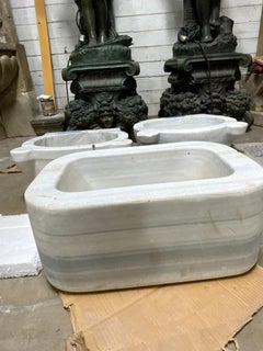 Early 20th Century Rectangle White Marble Sink
