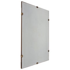 Early 20th Century Rectangular Italian Wall Mirror with Beveled Sides