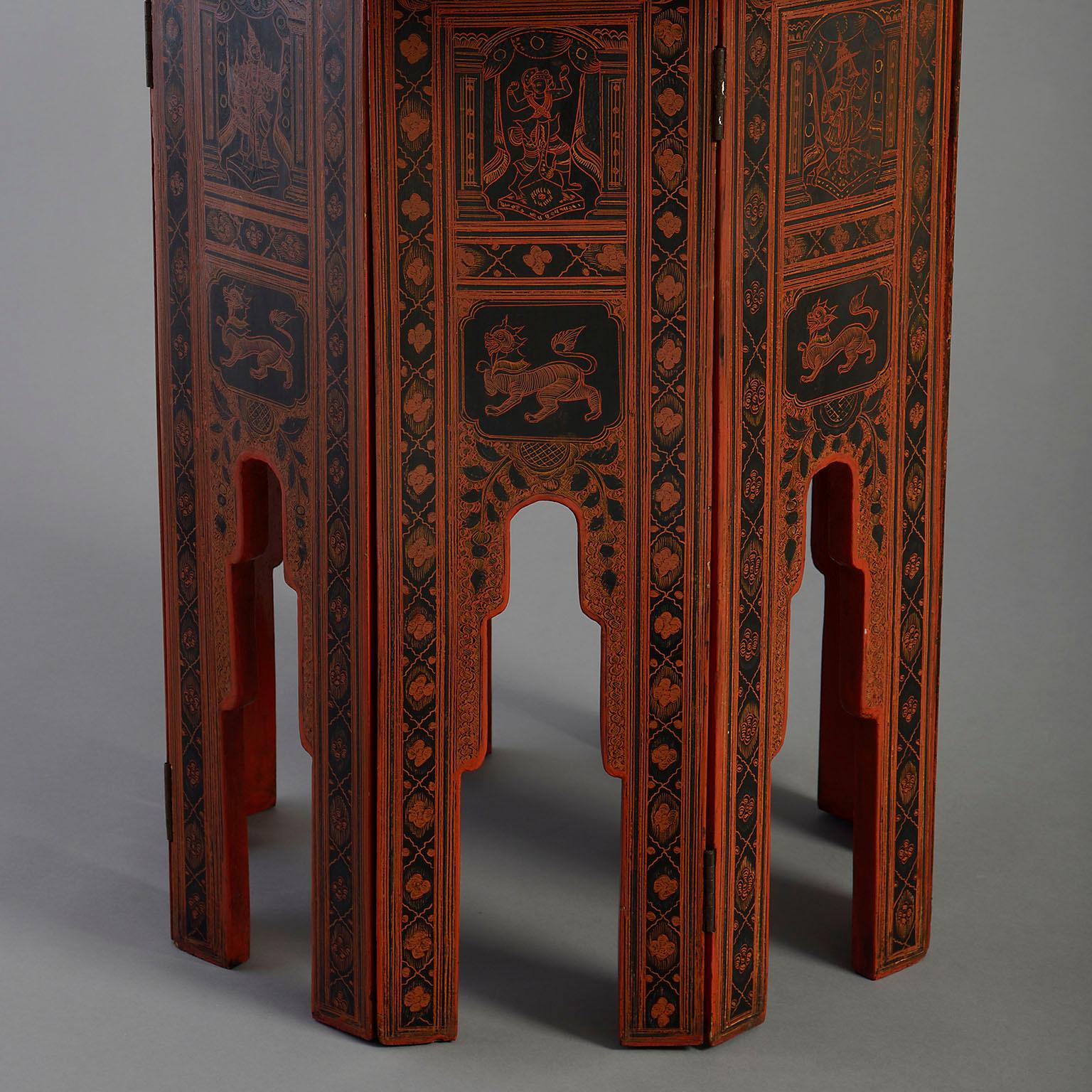 Early 20th Century Red Lacquer Occasional Table In Good Condition In London, GB