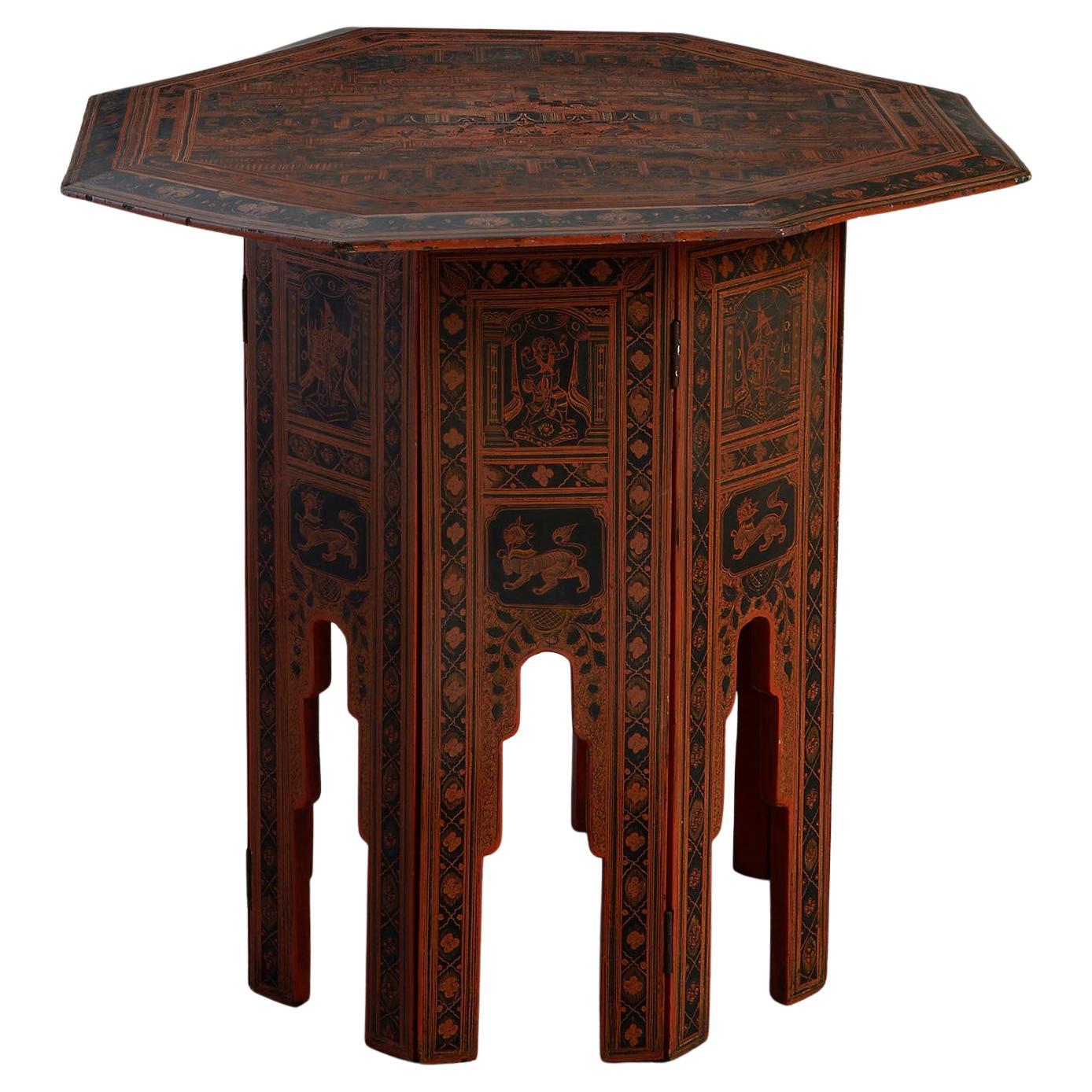 Early 20th Century Red Lacquer Occasional Table