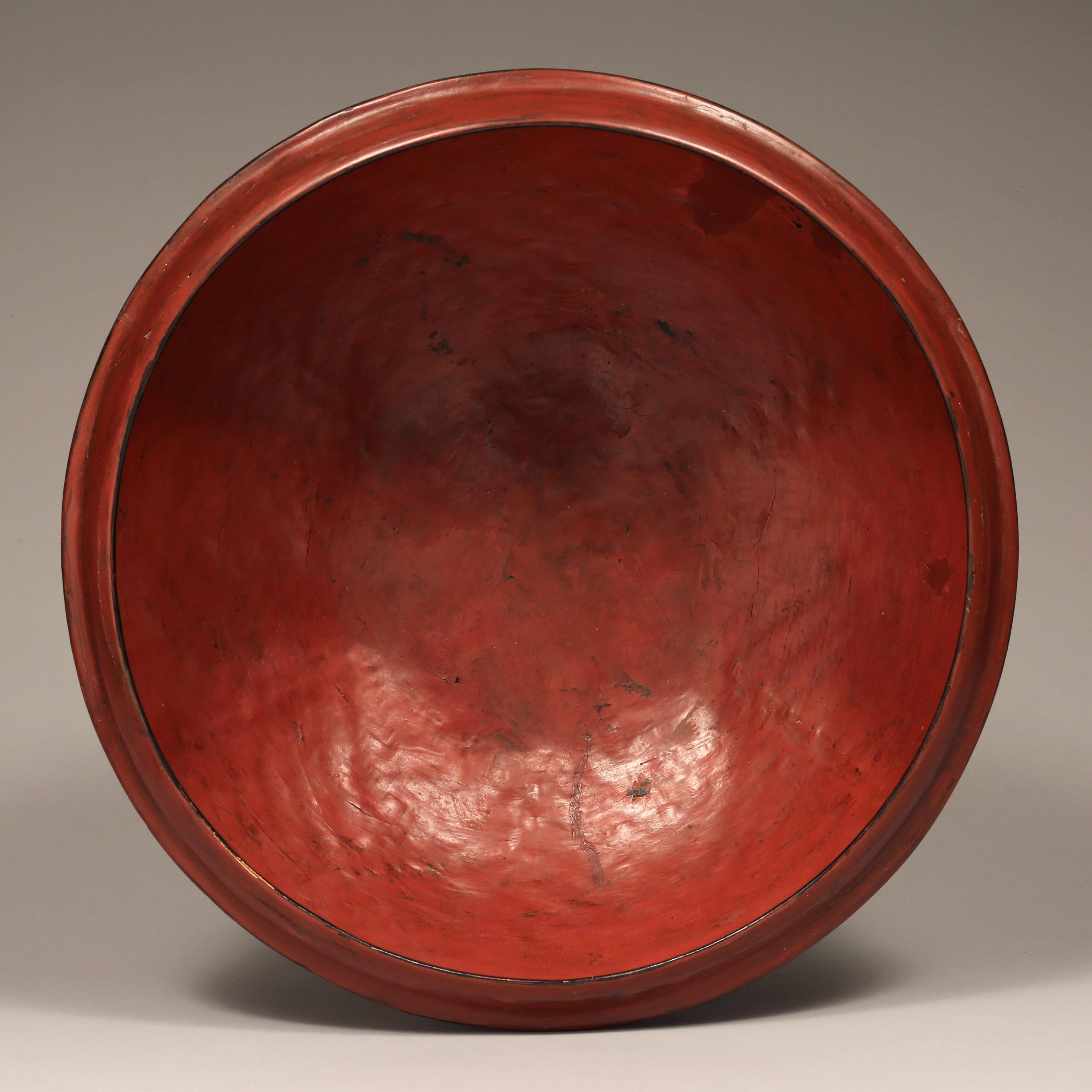 burmese lacquer offering bowl