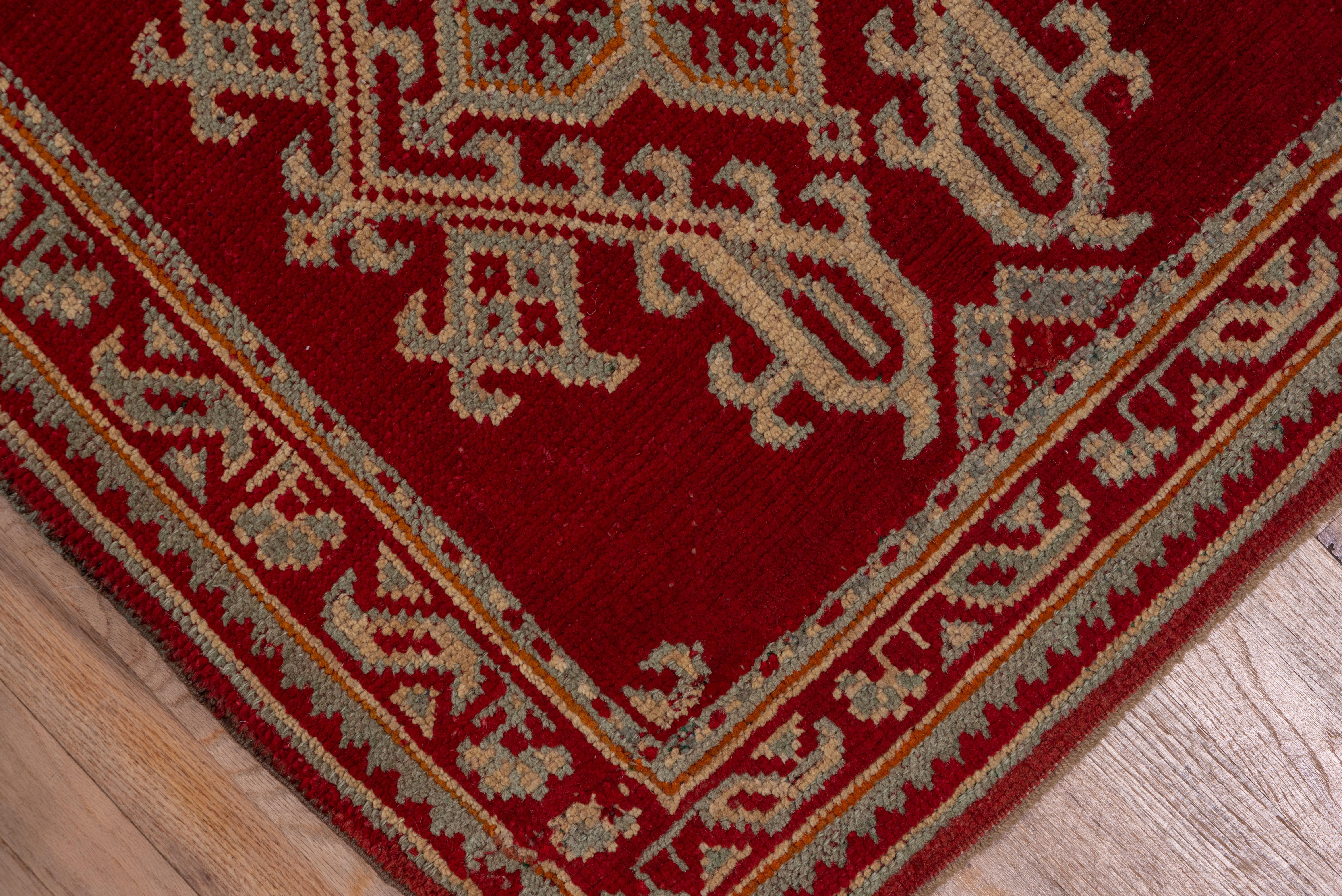 Early 20th Century Red Oushak Runner For Sale 1
