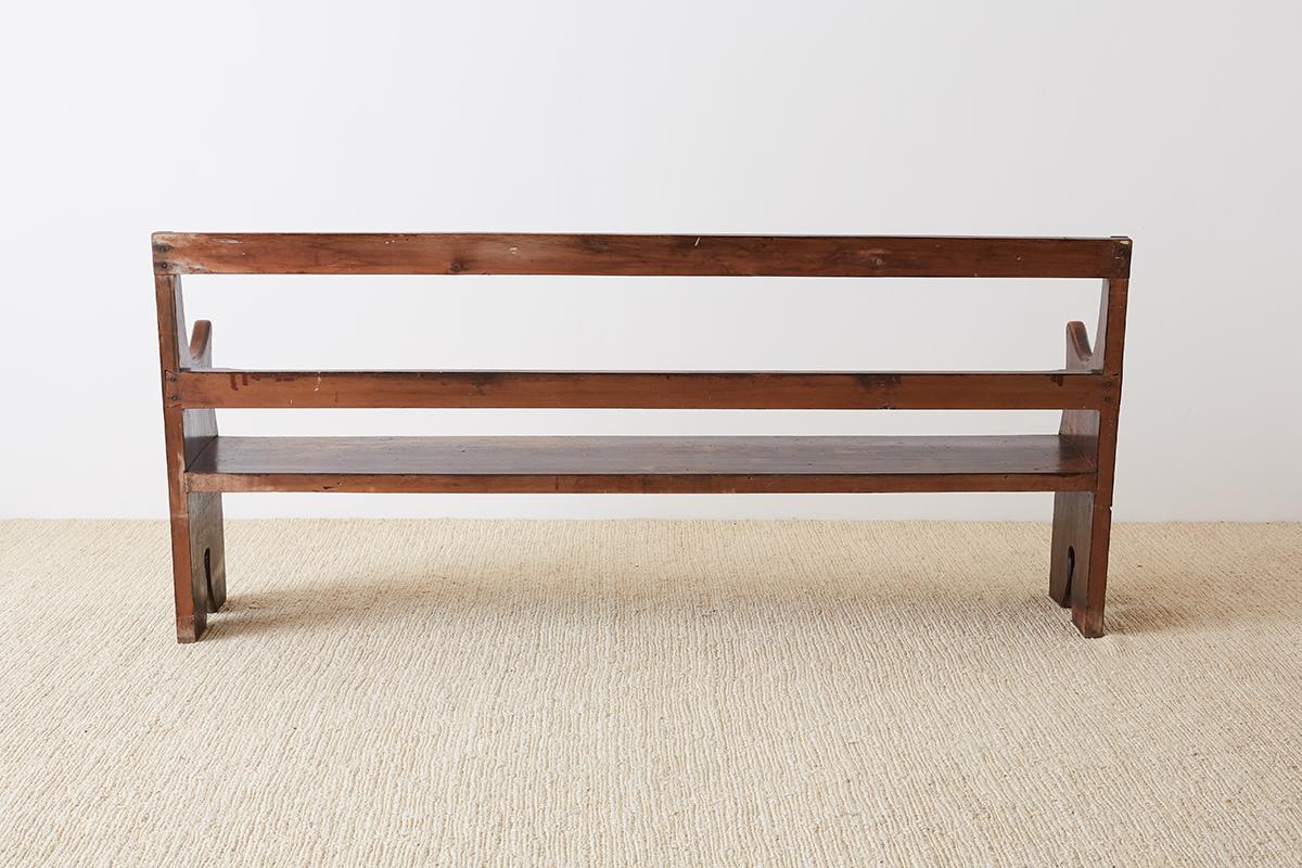 Early 20th Century Redwood Church Pew or Bench 6