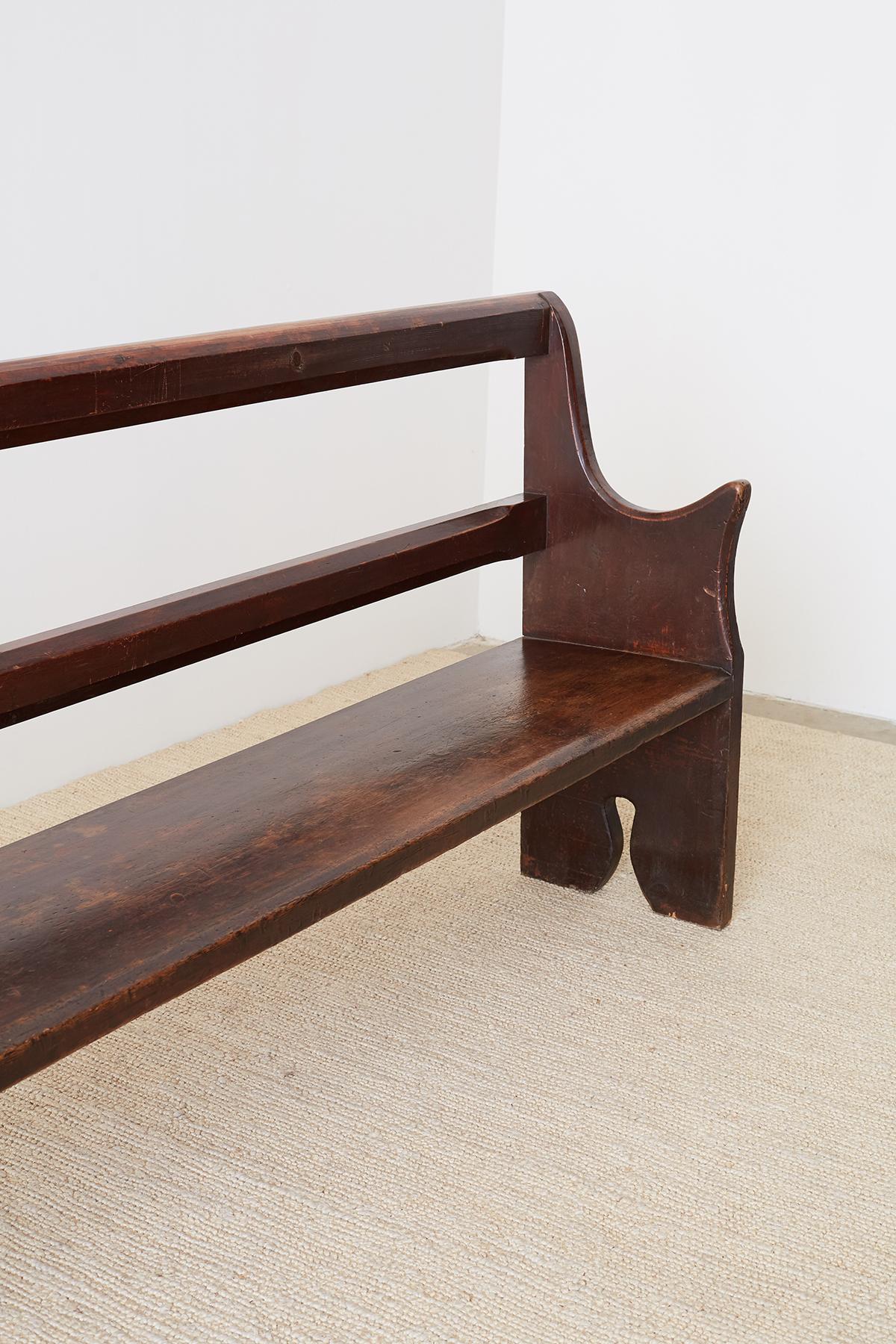 Early 20th Century Redwood Church Pew or Bench In Good Condition In Rio Vista, CA