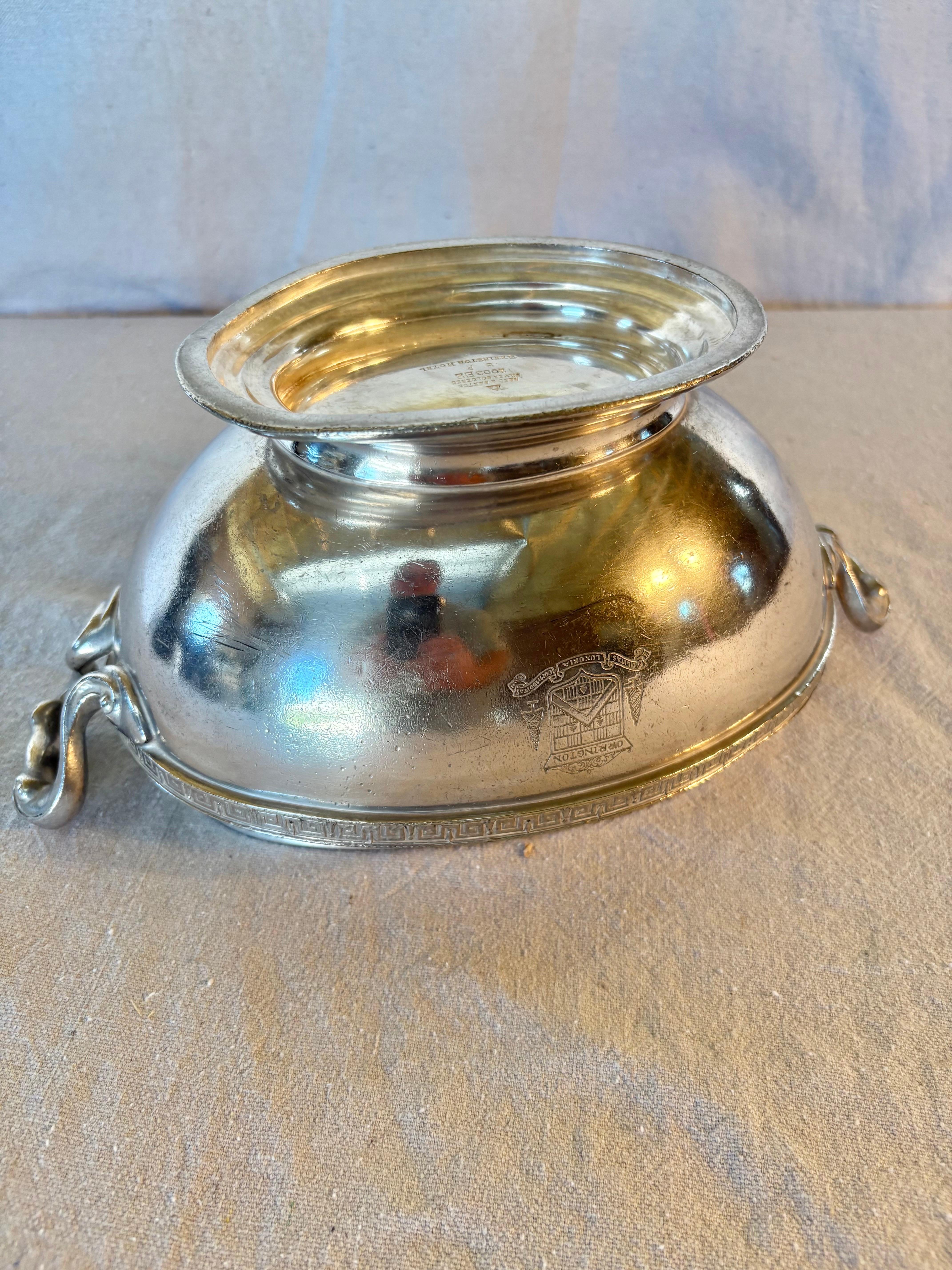 Early 20th Century Reed & Barton Orrington Hotel Silver Silverplate Tureen For Sale 8