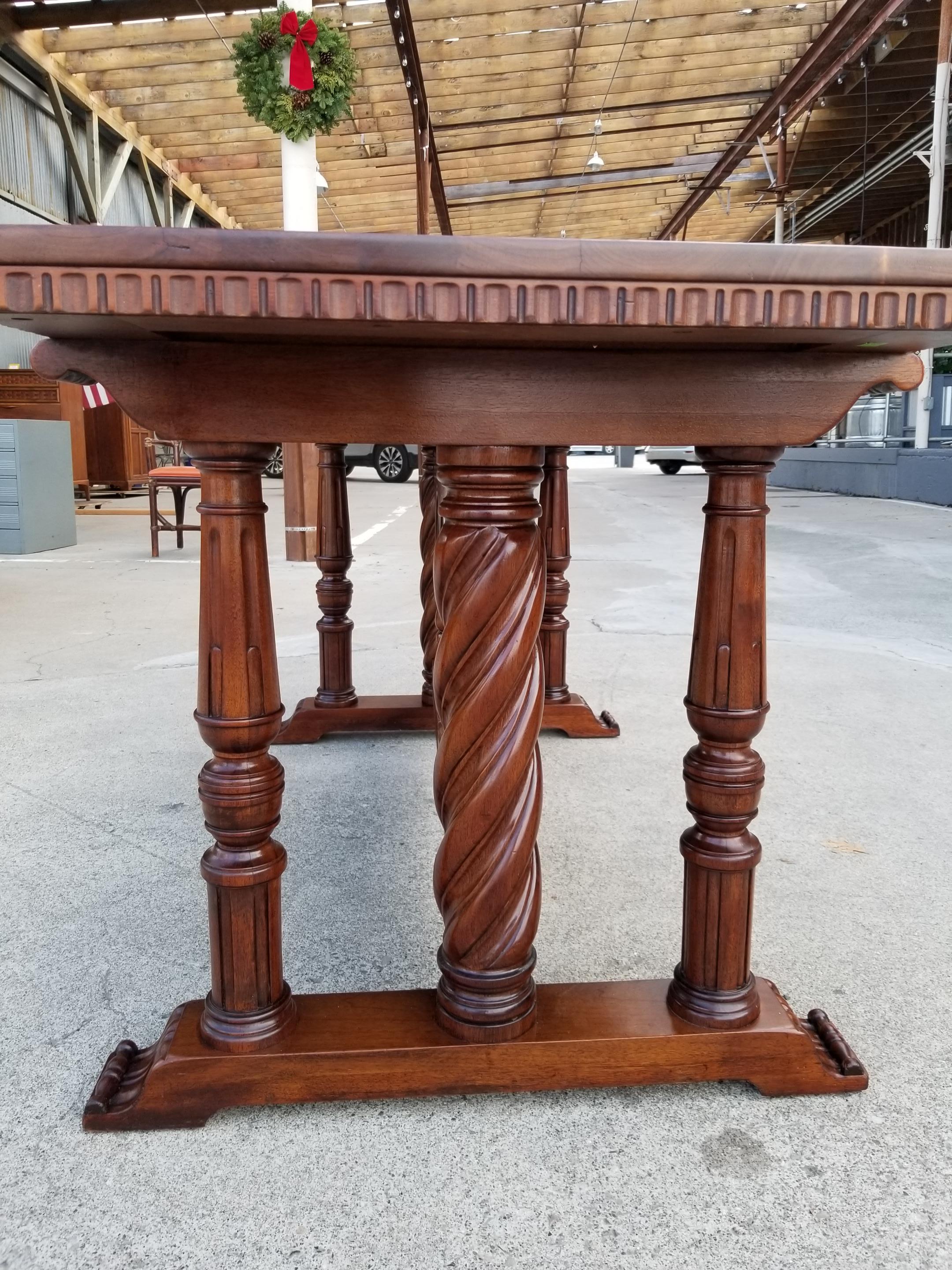 American Early 20th Century Refectory or Library Table