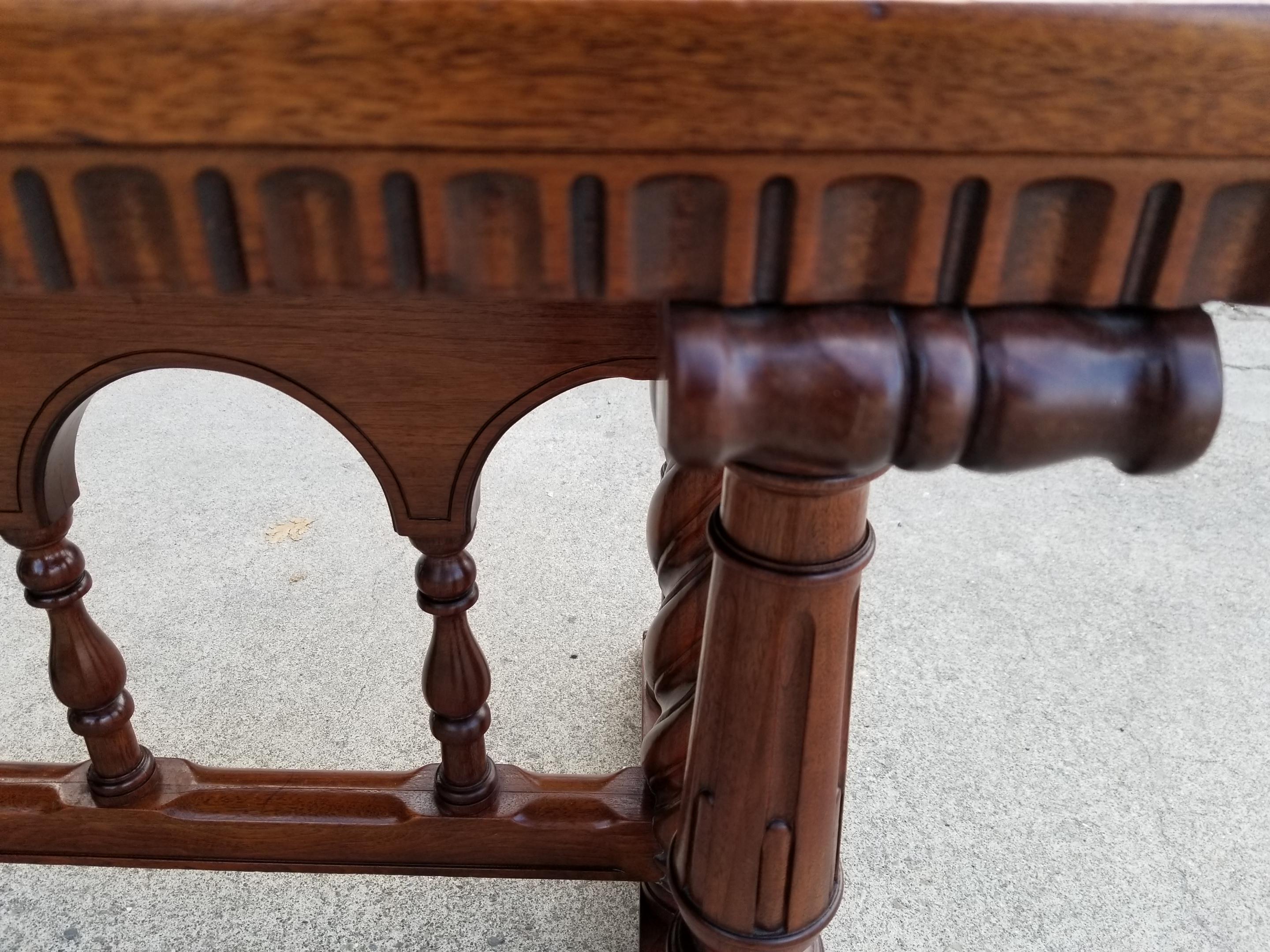 Walnut Early 20th Century Refectory or Library Table