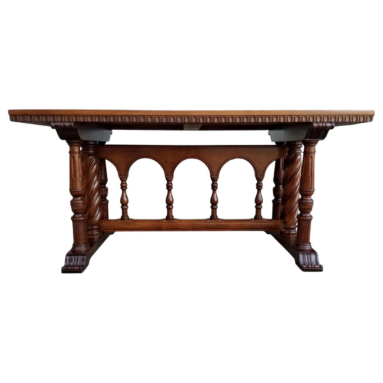 Early 20th Century Refectory or Library Table