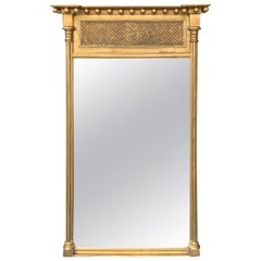 Early 20th Century Regency Style Giltwood Borghese Mirror, Labeled