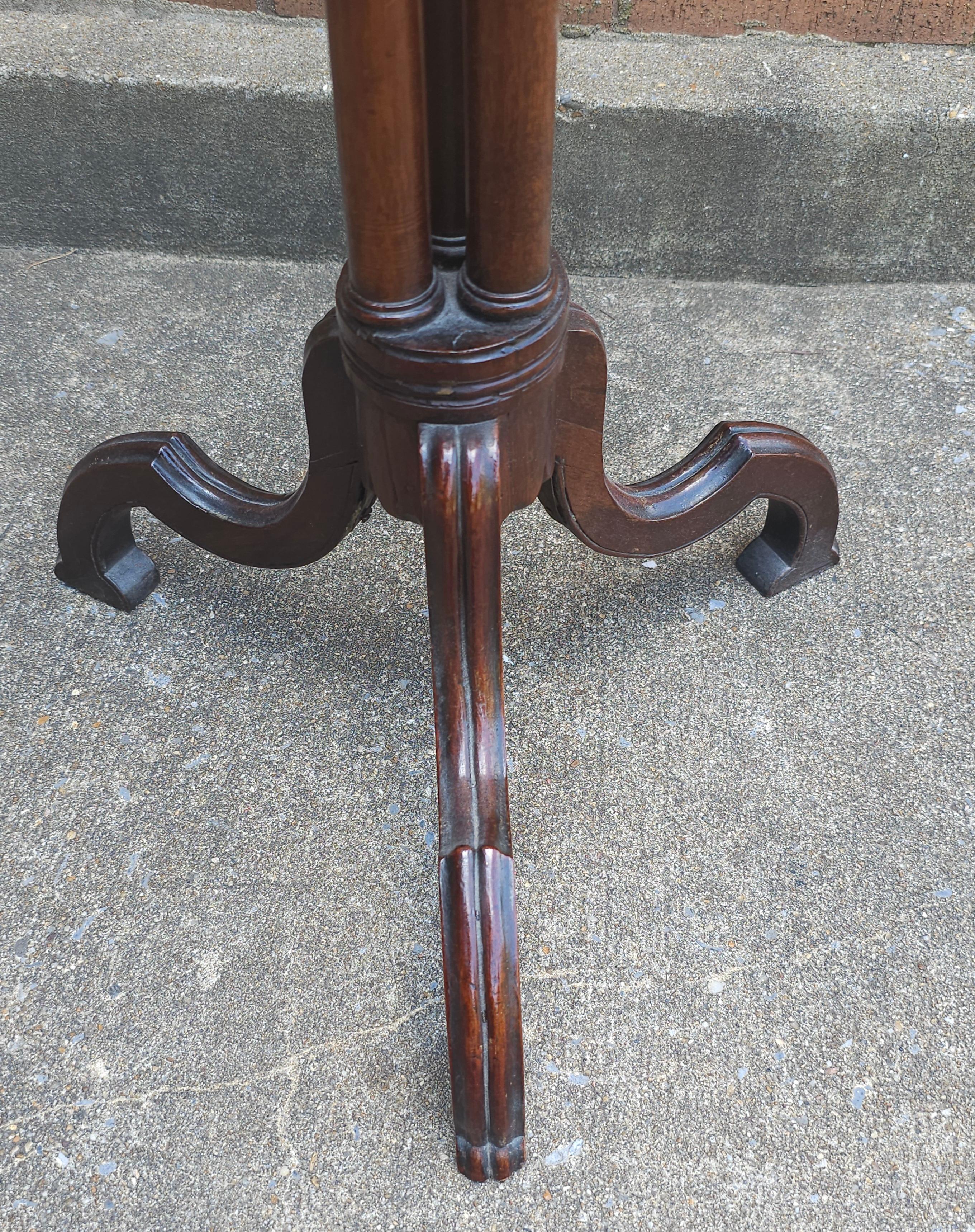 Other Early 20th Century Regency Style Tripod Mahogany Pedestal Plant Stand For Sale