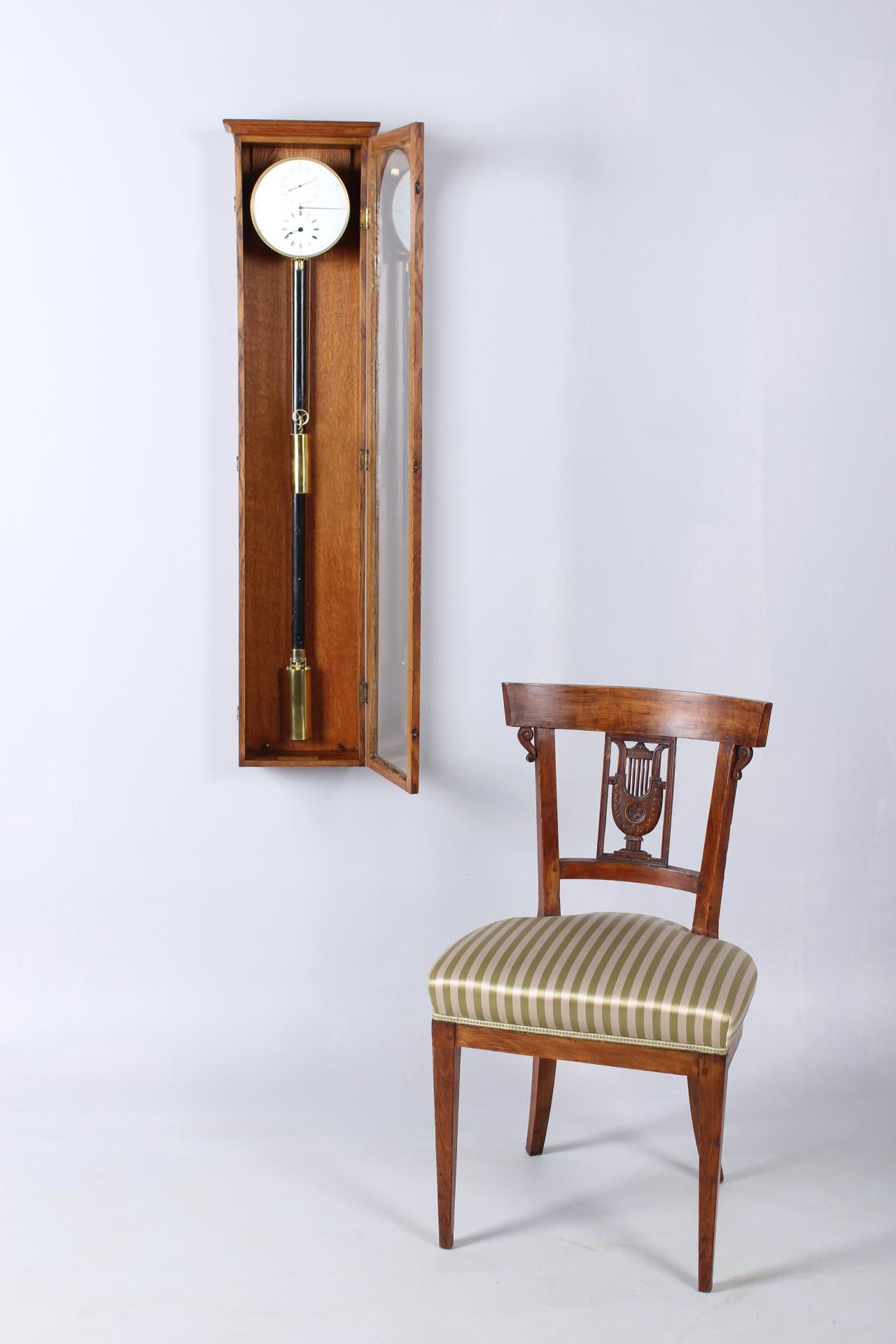 Early 20th Century Regulator Wall Clock with Second Pendulum, Oak 7