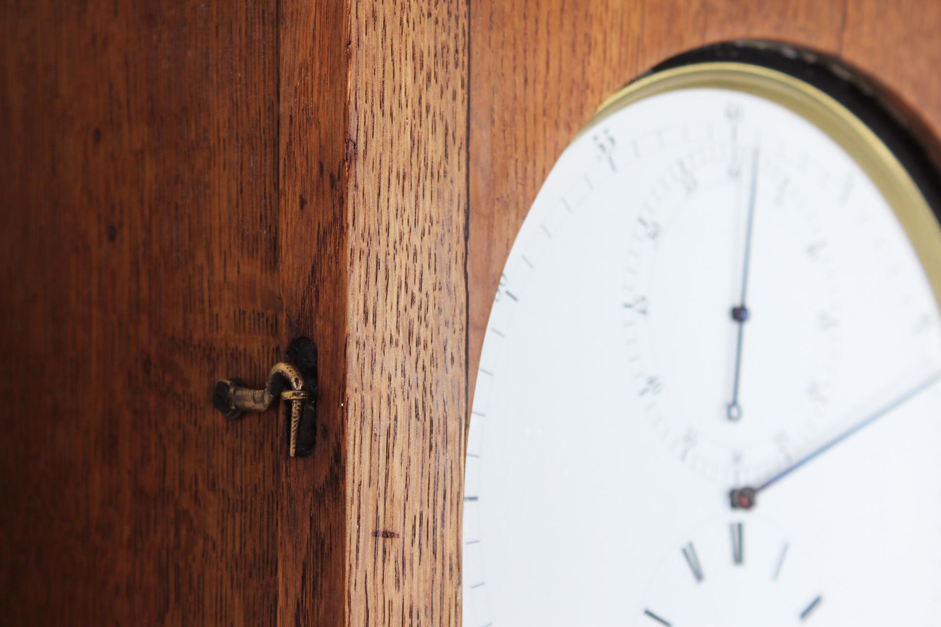 Early 20th Century Regulator Wall Clock with Second Pendulum, Oak 9