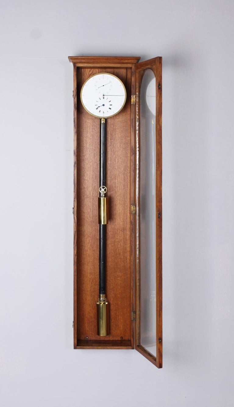 Early 20th Century Regulator Wall Clock with Second Pendulum, Oak at 1stDibs regulator clock