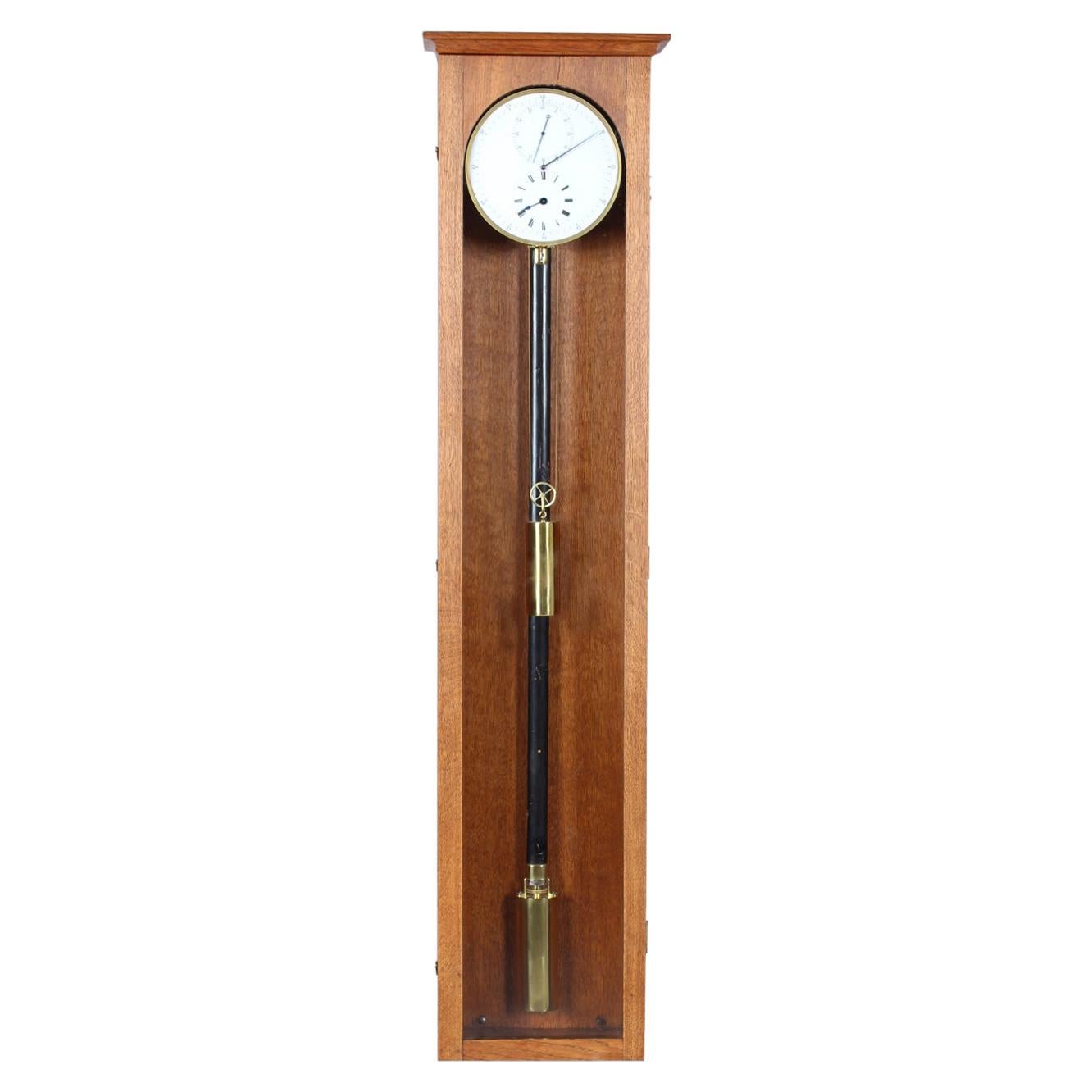 Early 20th Century Regulator Wall Clock with Second Pendulum, Oak