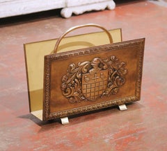 Portariviste araldico in ottone dei primi del Novecento