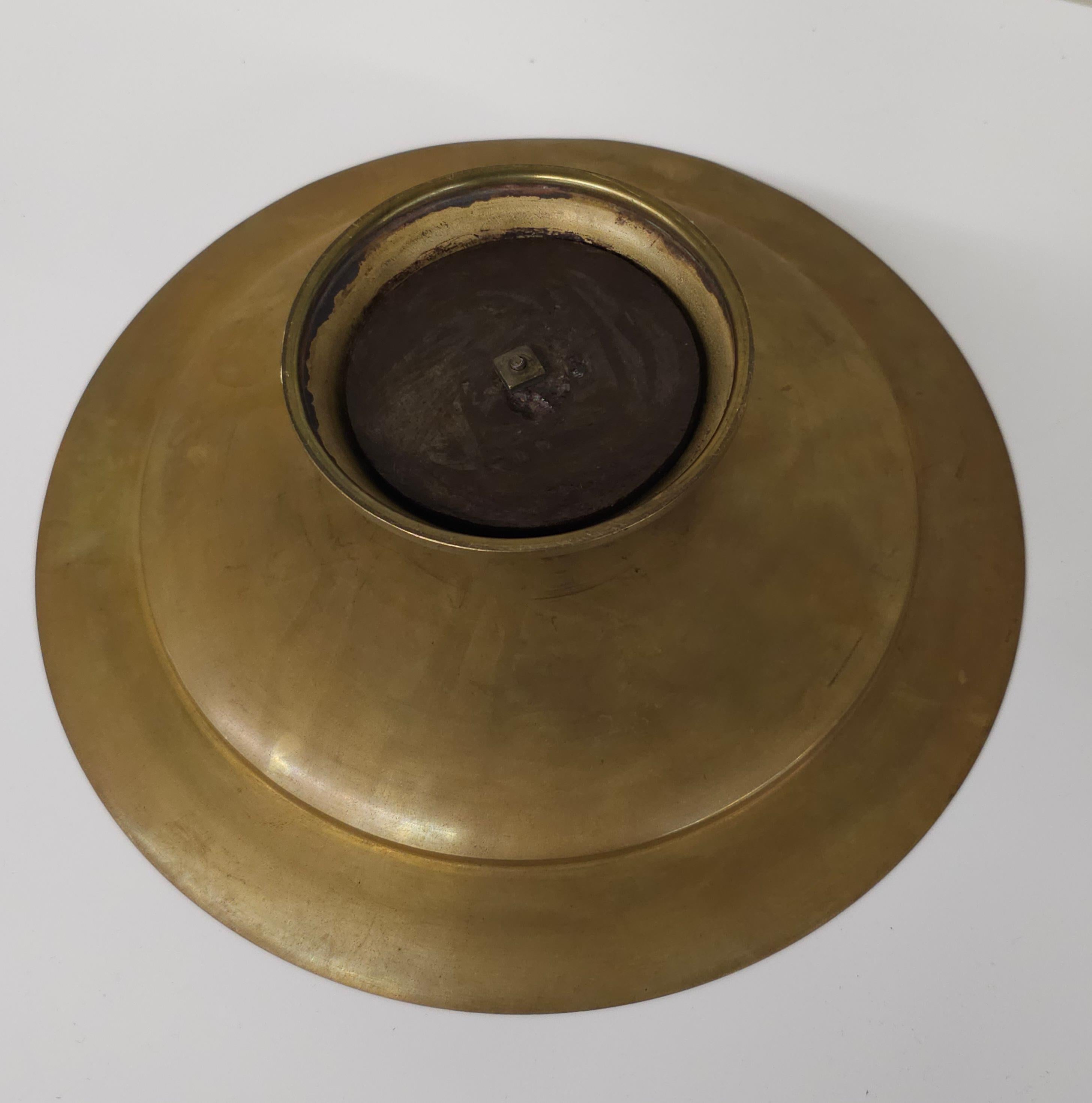Early 20th Century Renaissance Style Brass Tazza For Sale 1