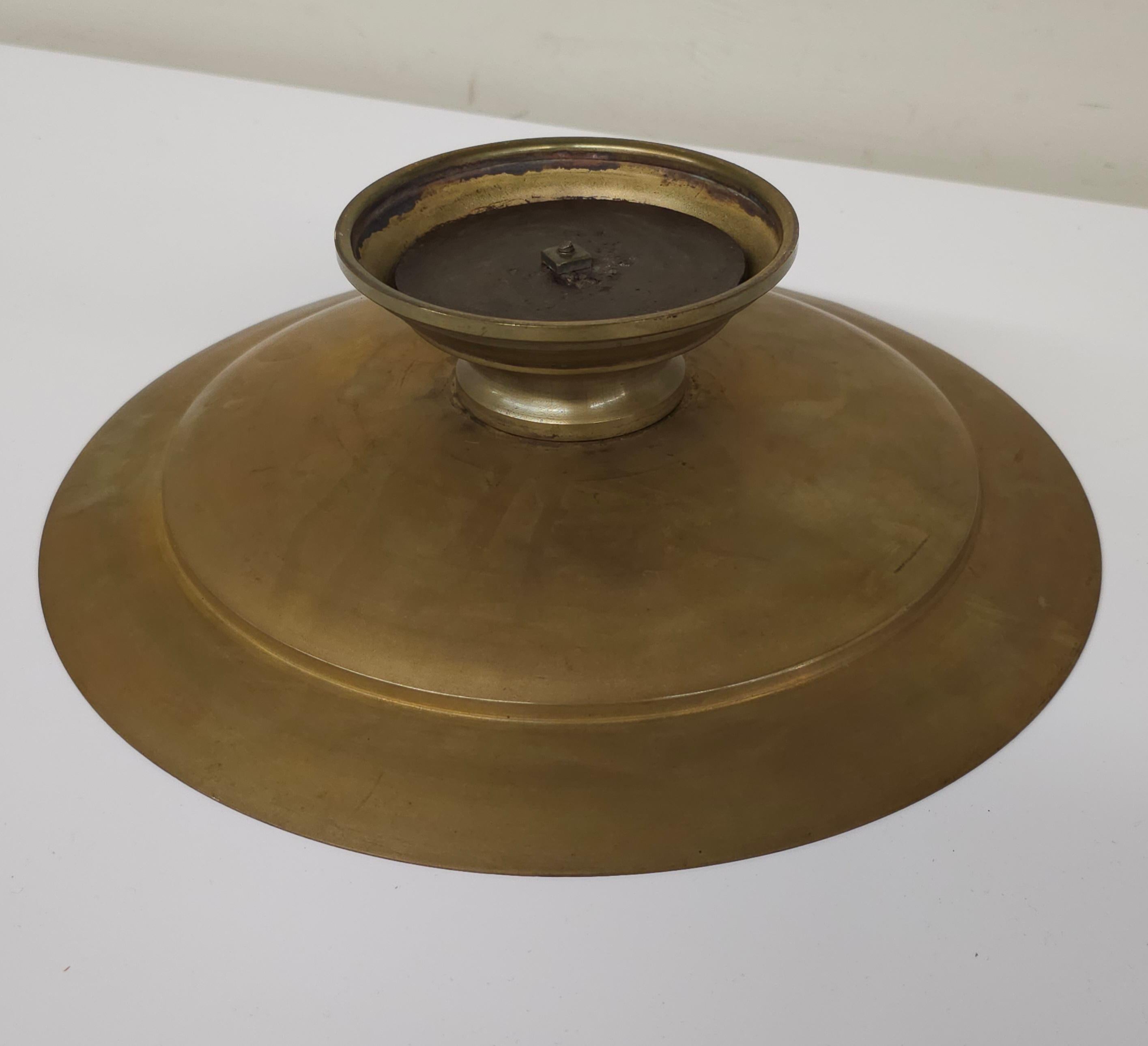 Early 20th Century Renaissance Style Brass Tazza For Sale 2