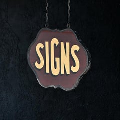 Early 20th Century reverse painted English shop trade sign