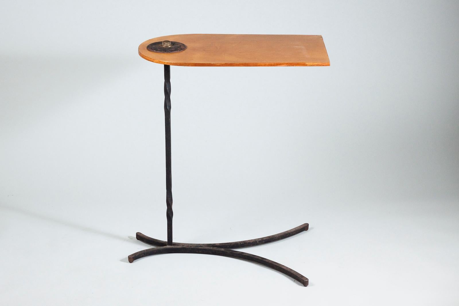 Beautiful and interesting overbed table with beautifully patinated 
