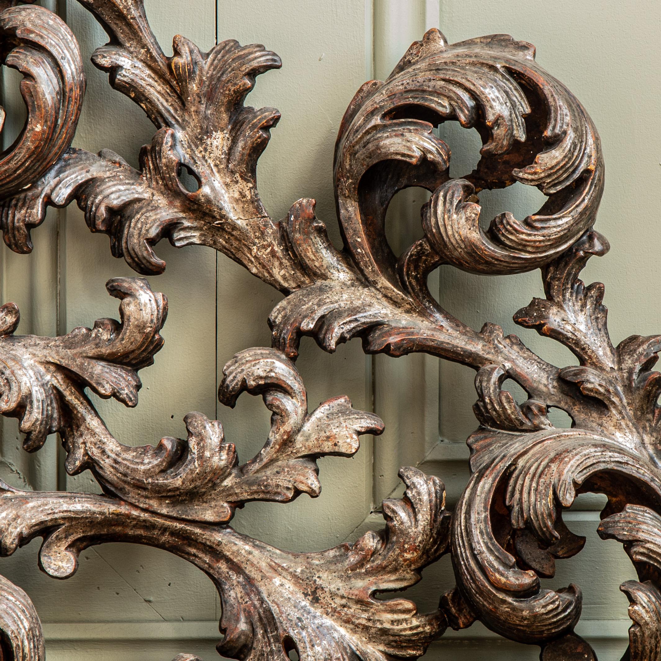 Hand-Carved Early 20th Century Rococo Headboard For Sale