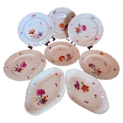 Early 20th Century Rococo KPM Berlin Dinner Set Flowers Butterflies