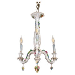 Early 20th Century Rococo Style Dresden Porcelain Chandelier