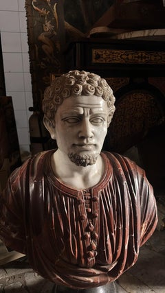 Early 20th Century Roman Emperor Bust with Beautiful Patina