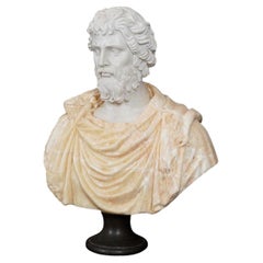 Early 20th Century Roman Emperor Septimius Severus Multicolor Marble Bust