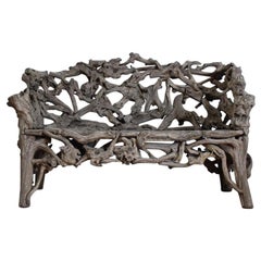 Early 20th Century Root Garden Bench
