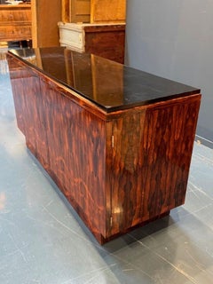 Early 20th Century Rosewood and Black Lacquer Side Cabinet