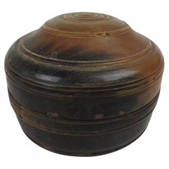 Early 20th Century Round Horn Box