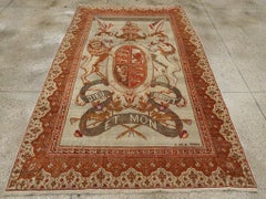 Early 20th Century 'Royal Coat of Arms of the United Kingdom' Accent Rug
