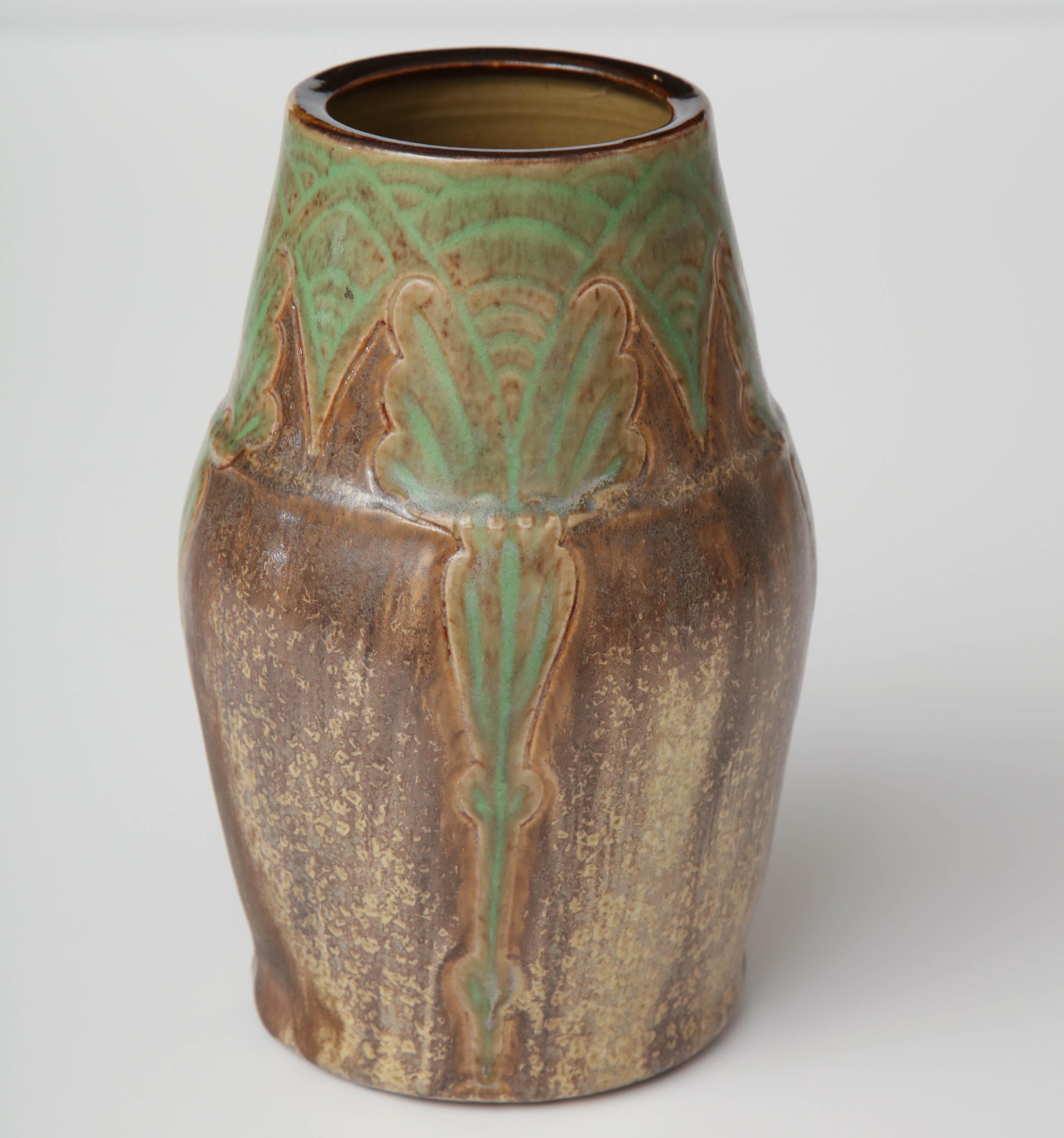 Early 20th Century Royal Doulton Stoneware Vase, William Rowe, 1920 1