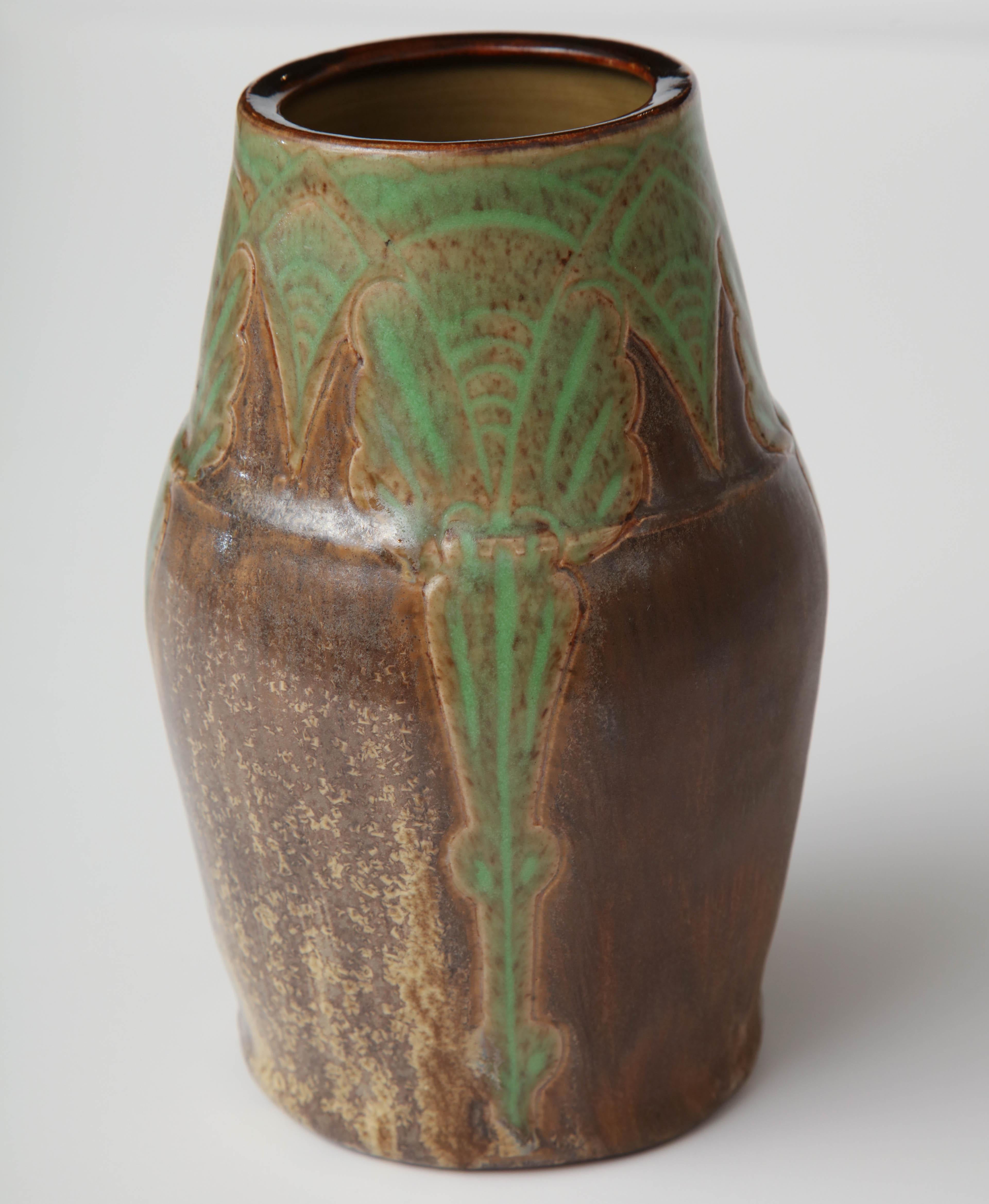 Early 20th Century Royal Doulton Stoneware Vase, William Rowe, 1920 3