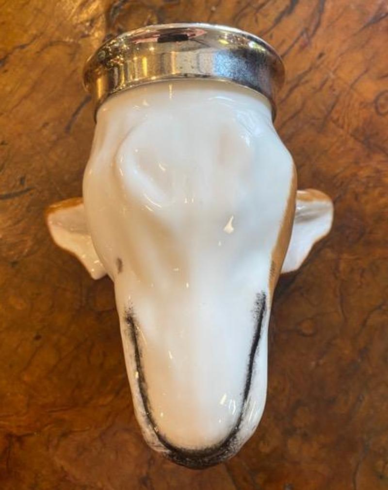 Early 20th Century Royale Stratford English Porcelain Jack Russell Stirrup Cup 3