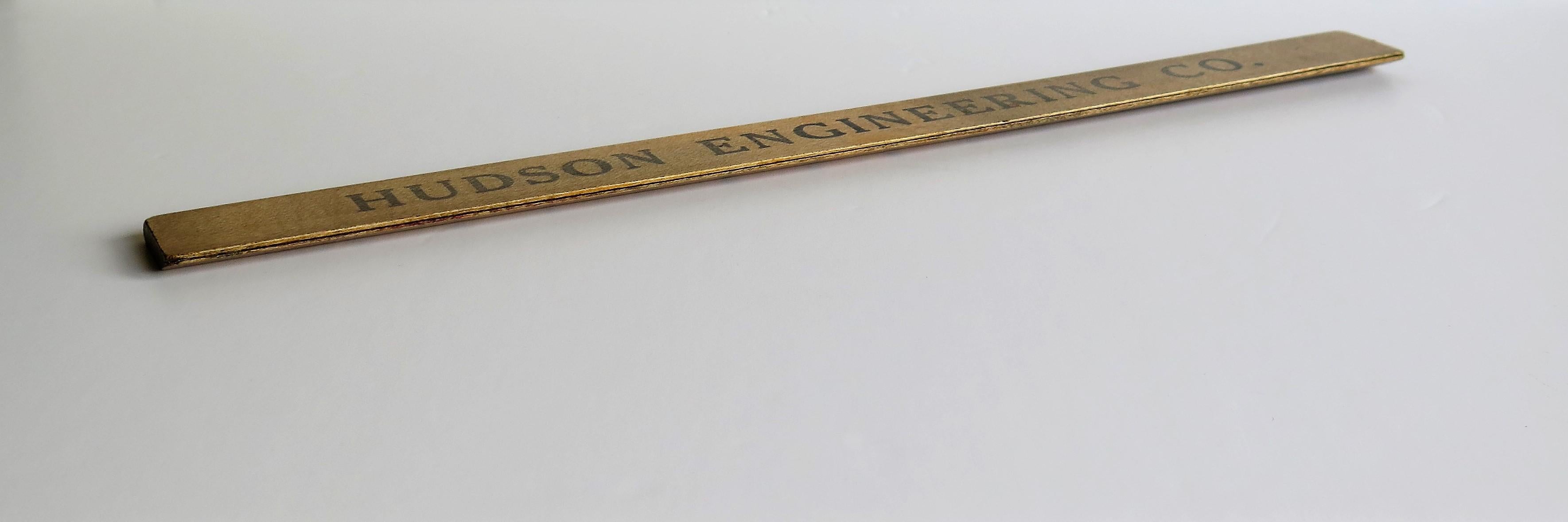 Hardwood Ruler for Hudson Engineering NJ by Geiger Bros Newark US, Ca 1920 For Sale 6