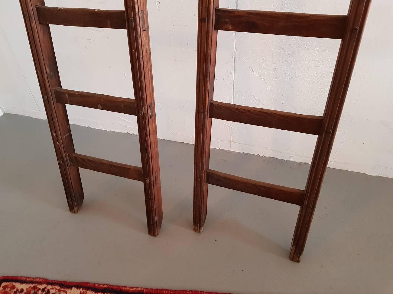 European Early 20th Century Rural Wooden Pinned Ladders