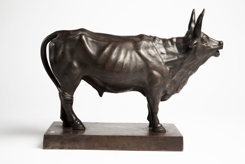 Early 20th Century Russian Iron Sculpture Depicting a Bull 1