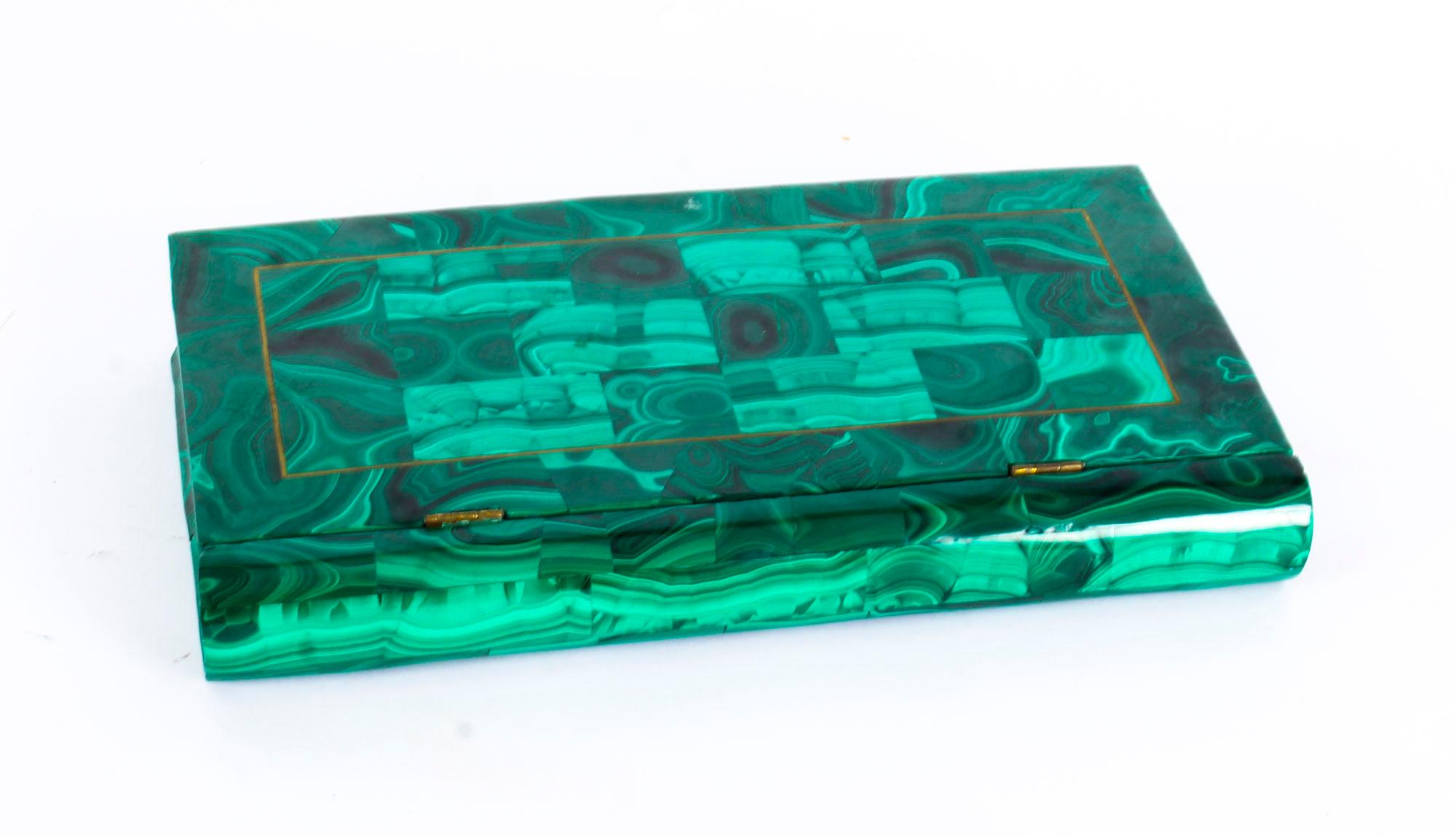 Early 20th Century Russian Malachite Book Form Box with Mineral Specimens 11