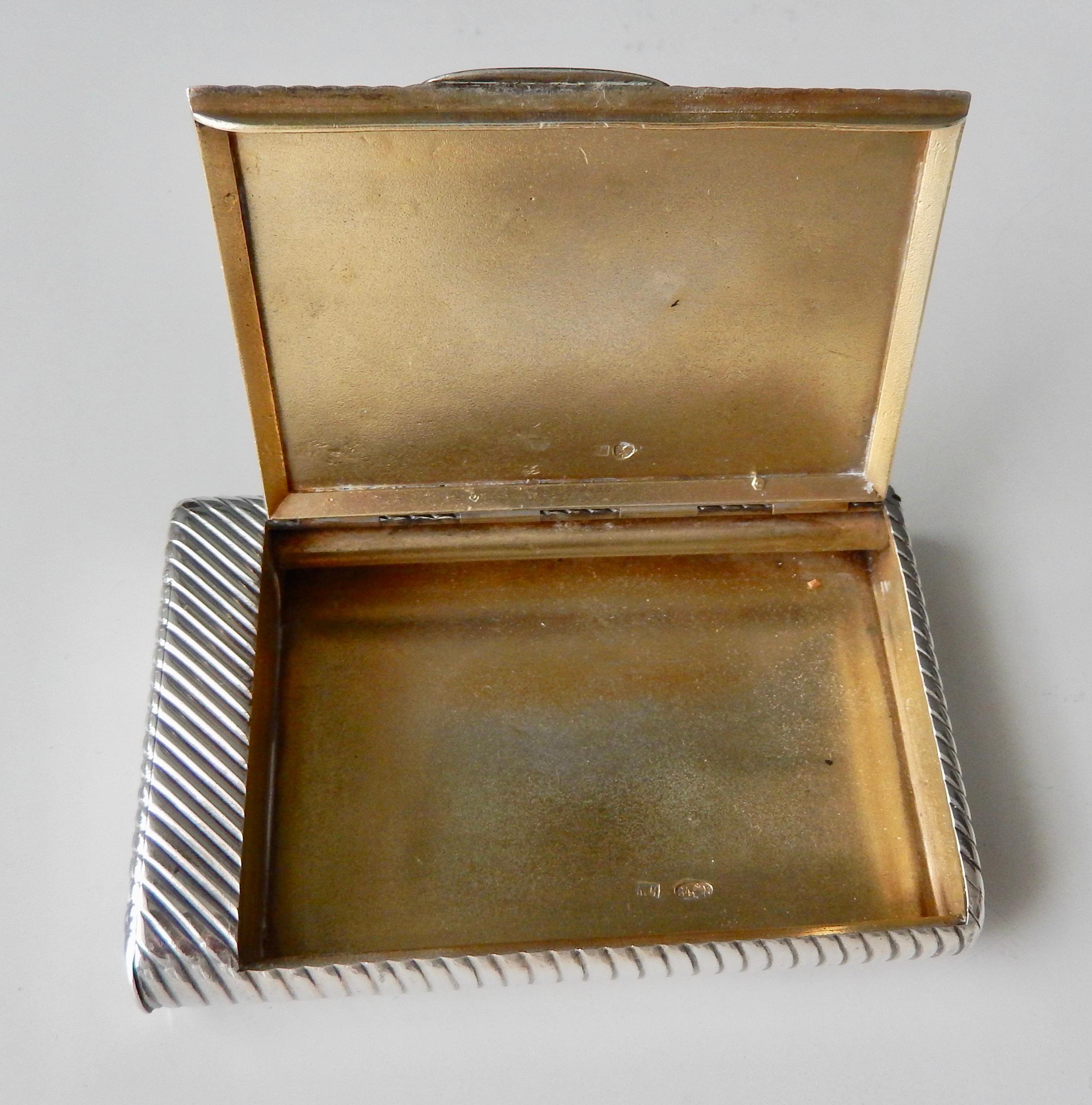 Early 20th Century Russian Silver Cigarette Case For Sale 3