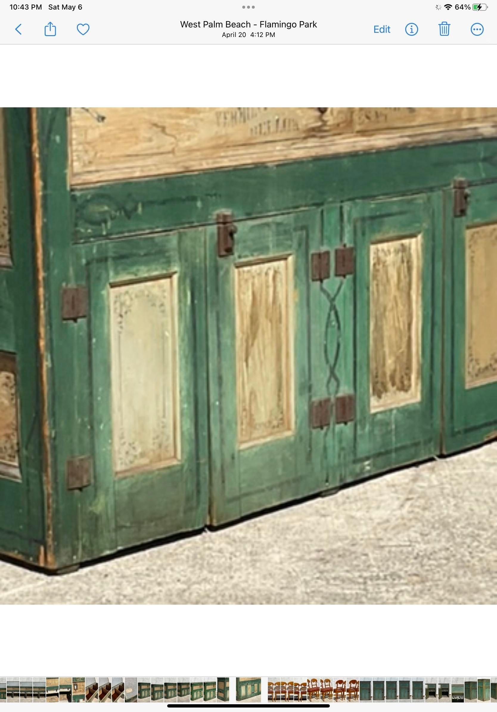 Early 20th Century Rustic A.H. Reid Creamery Cabinet In Good Condition For Sale In west palm beach, FL