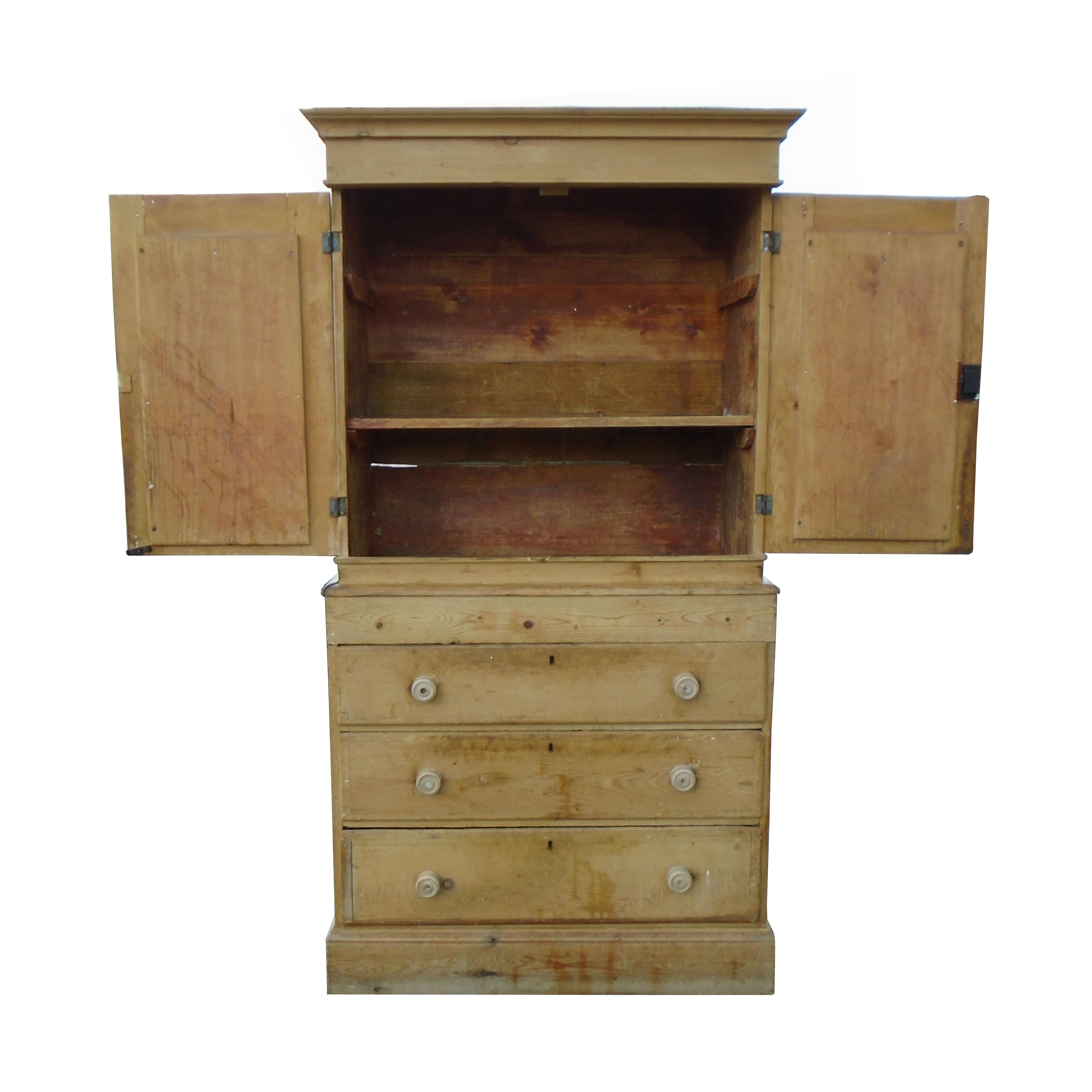 antique pine cabinet