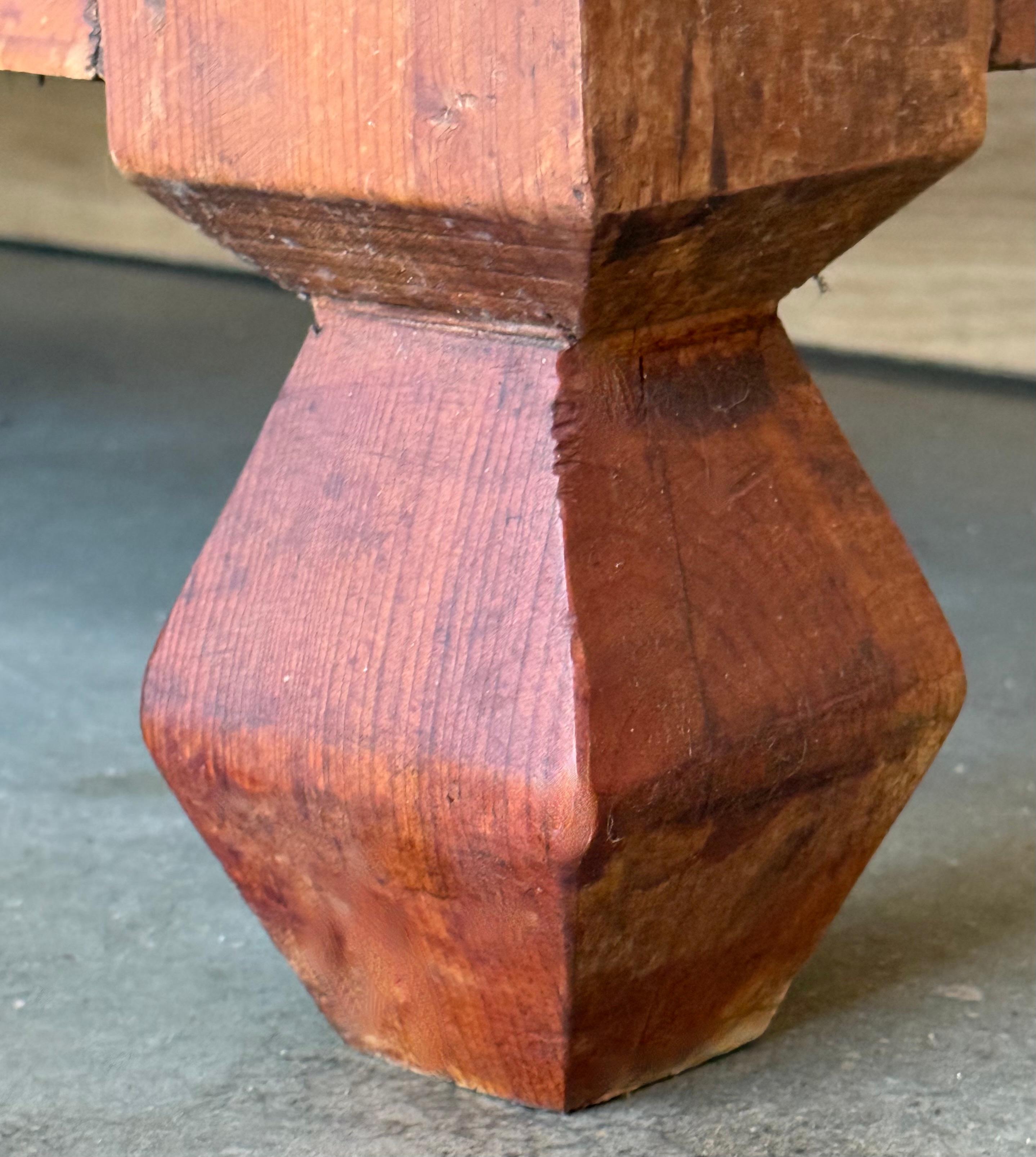 Armoire ou placard rustique du début du 20e siècle en chêne massif avec façade vitrée en vente 7