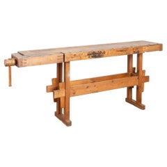 Early 20th Century Rustic Console Table Workbench
