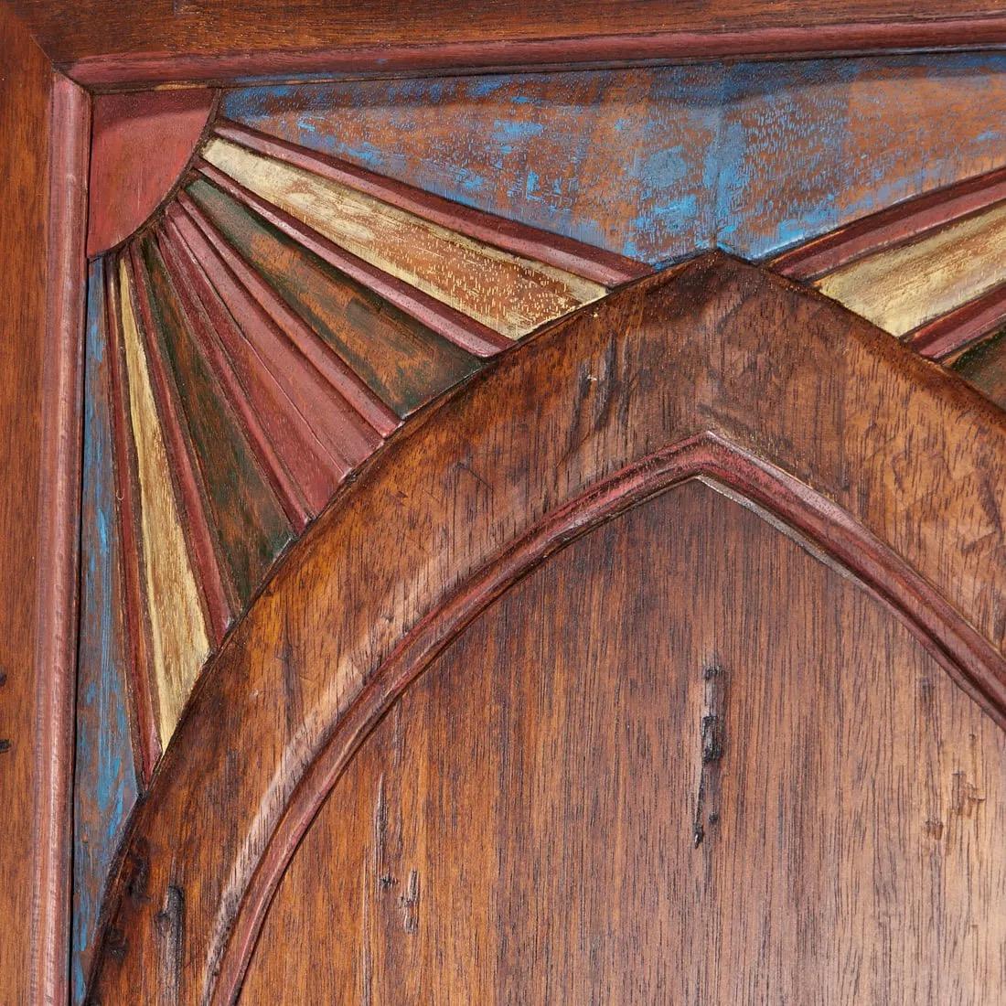 XX secolo Armoire dipinto in policromia in stile Folk rustico dei primi del Novecento in vendita