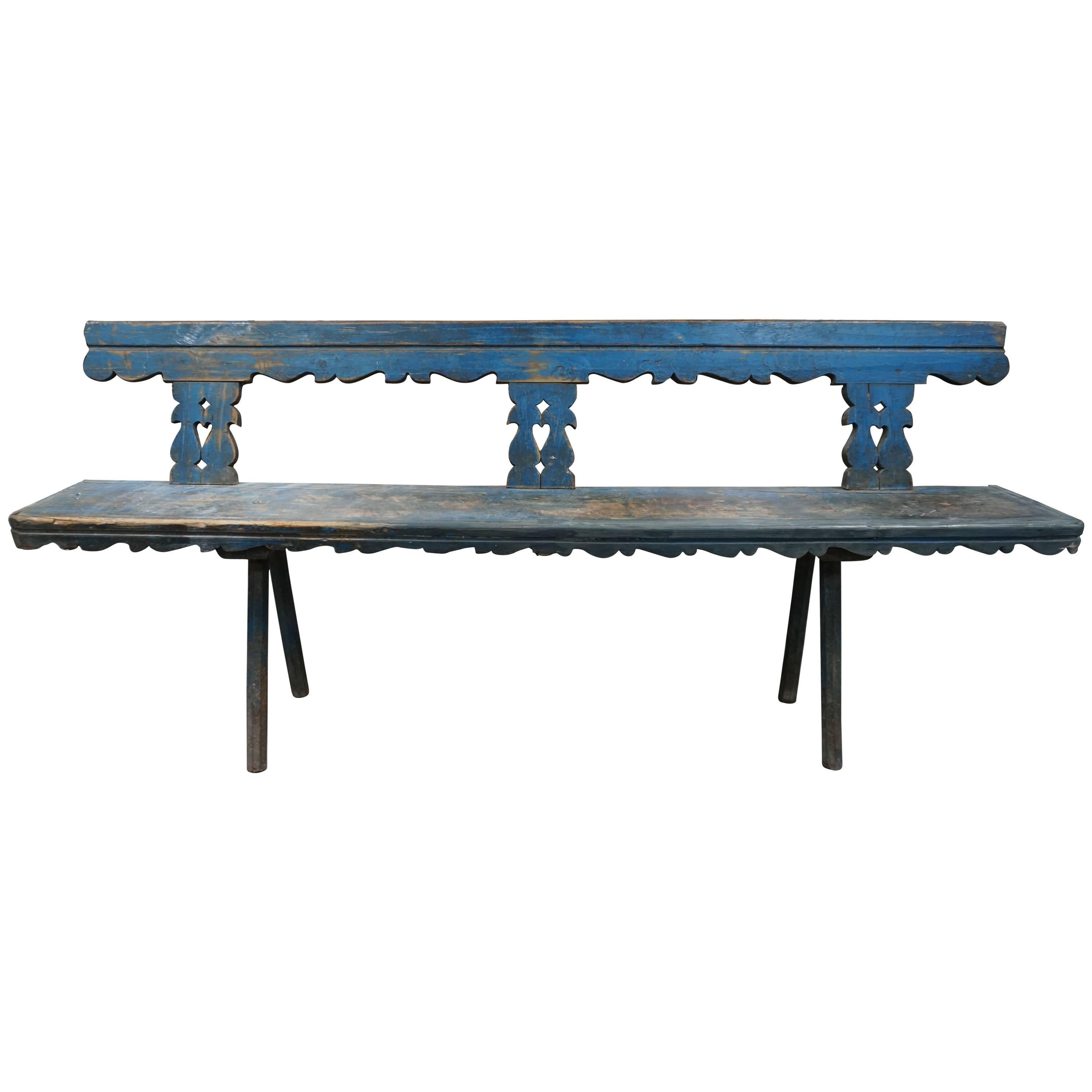 Early 20th Century Rustic French Bench